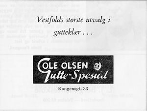Annonse fra Ole Olsen i Landsmøter DNT 1963 DNTU Sandefjord.jpg