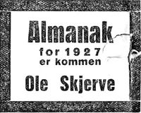 55. Annonse fra Ole Skjerve i Trønderbladet 22.12. 1926.jpg