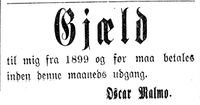 469. Annonse fra Oscar Malmo i Indtrøndelagen 18.4.1900.jpg
