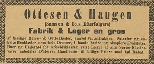 Annonse fra Ottesen & Haugen i Adressebladet 06.01. 1892.jpg
