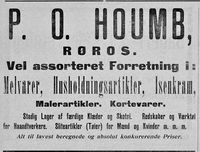 193. Annonse fra P.O. Houmb, Røros i Østerdølen 22.07. 1904.jpg
