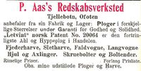 219. Annonse fra P. Aas`s Redskabsverksted under Harstadutstillingen 1911.jpg