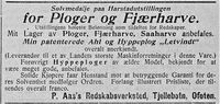 3. Annonse fra P. Aas`s redskapsverksted i Haalogaland 25.05. 1912.jpg