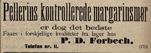 Annonse fra P. D. Forbech i Oplandenes Avis 29.06. 1895.jpg