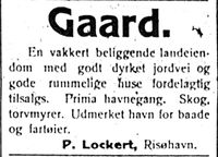 19. Annonse fra P. Lockert i Harstad Tidende 26. juni 1913.jpg