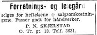 250. Annonse fra P. N. Skjelstad i Adresseavisen 8.10. 1942.jpg