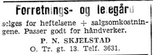 Annonse fra P. N. Skjelstad i Adresseavisen 8.10. 1942.jpg