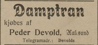 142. Annonse fra Peder Devold i Haalogaland 15.02. 1908.jpg