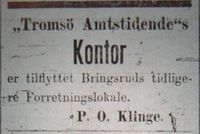 236. Annonse fra Redaksjonen i Tromsø Amtstidende 25. januar 1896.jpg