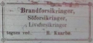 Annonse fra Rikard Kaarbø i Tromsø Amtstidende 25. januar 1896.jpg