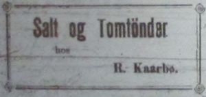 Annonse fra Rikard Kaarbø i Tromsø Amtstidende 4. januar 1896.jpg