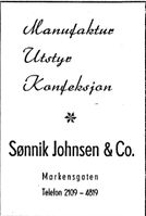 159. Annonse fra Sønnik Johnsen & Co i Kristiansands Avholdslag 1874 - 10.august - 1949.jpg