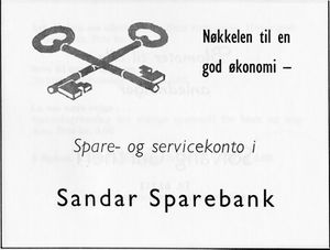 Annonse fra Sandar Sparebank i Landsmøter DNT 1963 DNTU Sandefjord.jpg