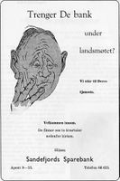 29. Annonse fra Sandefjords Sparebank i Landsmøter DNT 1963 DNTU Sandefjord.jpg