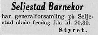 Årsmøte ble holdt på Seljestadskolen.