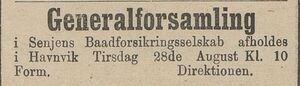 Annonse fra Senjens Baadforsikringsselskab i Tromsøposten 08.08.1888.jpg