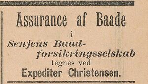 Annonse fra Senjens Baadforsikringsselskab i avisa Nordkapp 09.04. 1898.jpg