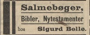 Annonse fra Sigurd Belle i Gudbrandsdølen 22.04.1909.jpg