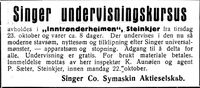 154. Annonse fra Singer Co. Symaskin A.S. i Inntrøndelagen og Trønderbladet 17.10. 1934.jpg