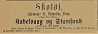 74. Annonse fra Skomager P. Bjørnsen i Lofotens Tidende 26.03. 1892.jpg