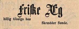 Annonse fra Skrædder Sunde i Lofot-Posten 15.08.1885.jpg