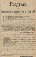 Program fra Sangerstevnet i Sarpsborg i 1905 - Onsøy-korets siste stevne.
