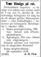 51. Annonse fra Snåsa skogforvaltning i Nord-Trøndelag og Nordenfjeldsk Tidende 25. 9. 1934.jpg