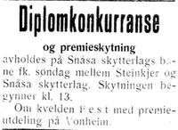 244. Annonse fra Snåsa skytterlag i Inntrøndelagen og Trønderbladet 27.7. 1932.jpg