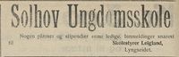 313. Annonse fra Solhov Ungdomsskole i Nordlys 16.08. 1923.jpg