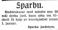 14. Annonse fra Sparbu jordstyre i Arbeideravisen 1938.jpg