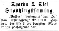 390. Annonse fra Sparbu og Skei Stodhingstsamlag i Indtrøndelagen 20.6.1906.jpg