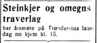 491. Annonse fra Steinkjer og omegns traverlag i Nord-Trøndelag og Nordenfjeldsk Tidende 09.02.33.jpg