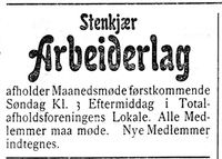 368. Annonse fra Stenkjær Arbeiderlag i Indtrøndelagen 16.11. 1900.jpg