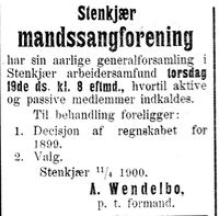292. Annonse fra Stenkjær Mandssangforening i Indtrøndelagen 18.4.1900.jpg