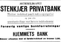 164. Annonse fra Stenkjær Privatbank i Indhereds-Posten 9.11.1917.jpg