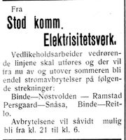 192. Annonse fra Stod komm. E-verk i Inntrøndelagen og Trønderbladet 24.5. 1937.jpg