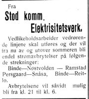 191. Annonse fra Stod komm. E-verk i Inntrøndelagen og Trønderbladet 24.5. 1937.jpg