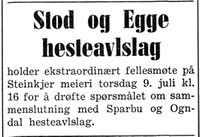 251. Annonse fra Stod og Egge hesteavlslag i Nord-Trøndelag og Inntrøndelagen 4.7. 1942.jpg
