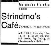 198. Annonse fra Strindmos Cafe i Inntrøndelagen og Trønderbladet 17.10. 1934.jpg