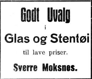 Annonse fra Sverre Moksnes i Folkets Rett 1926.jpg