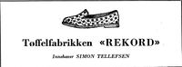 125. Annonse fra Tøffelfabrikken "Rekord" i Kristiansands Avholdslag 1874 - 10.august - 1949.jpg