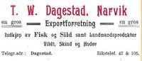 195. Annonse fra T.W. Dagestad under Harstadutstillingen 1911.jpg