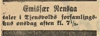 Stavanger Aftenblad 12. mai 1903.