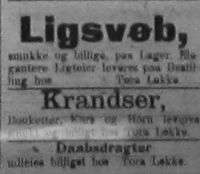 72. Annonse fra Tora Løkke i Møre Tidende 14. januar 1899.jpg