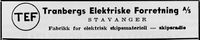 52. Annonse fra Tranbergs Elektriske Forretning AS i Norsk Militært Tidsskrift nr. 11 1960.jpg
