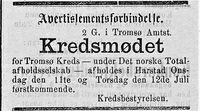260. Annonse fra Tromsø Kreds av D.N.T. i Tromsø Stiftstidende 24.06.1888.jpg