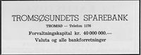 142. Annonse fra Tromsøsundets sparebank i Norsk Militært Tidsskrift nr. 11 1960.jpg