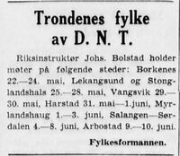 Harstad Tidende 20. mai 1957.