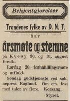 Harstad Tidende 25. august 1941.