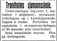 184. Annonse fra Trondheims Sjømannsskole i Nord-Trøndelag og Inntrøndelagen 4.7. 1942.jpg